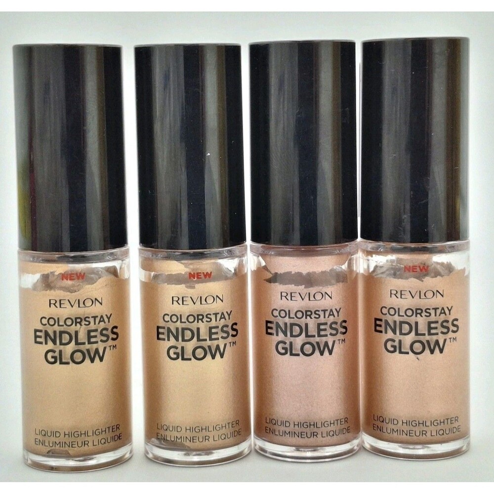 4 Revlon ColorStay Endless Glow Highlighters 1 002 Rose, 2 003 Gold, 1 005 Topaz